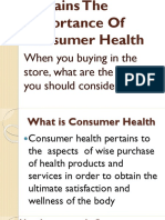 Health 6 Explains The Importance of Consumer Health