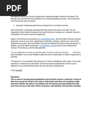 Termination Letter