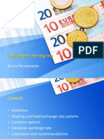 Exchange Rate Regime: by Lev Herasymenko