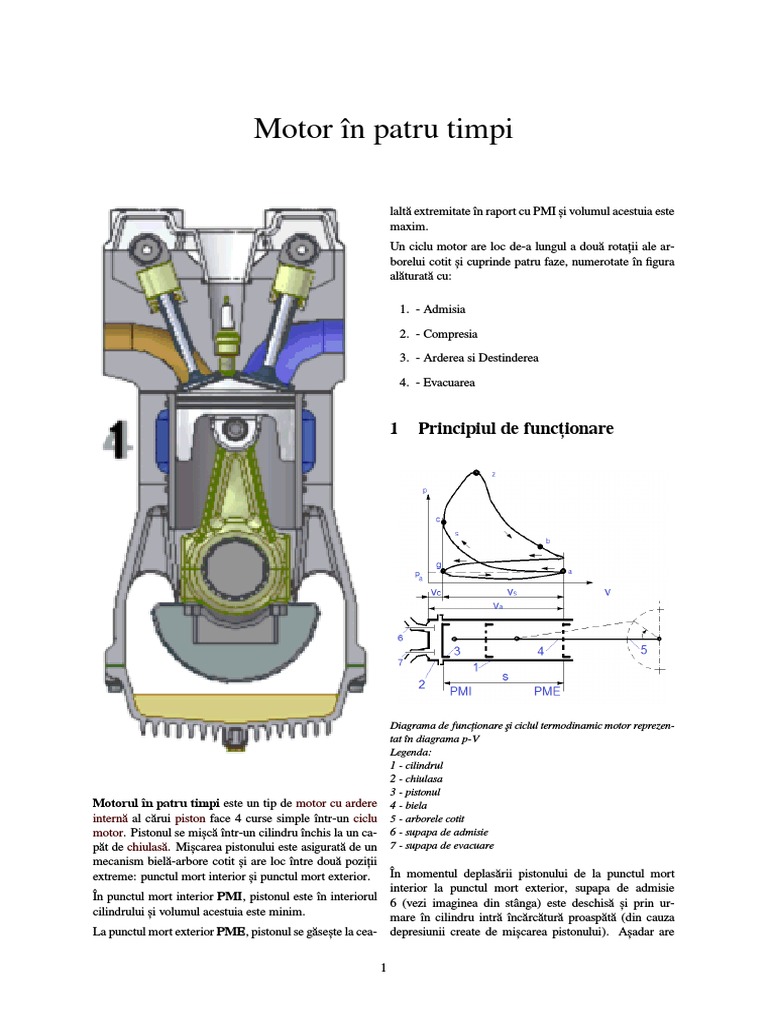 Motor În Patru Timpi | PDF