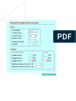 Estimated Voltage Drop Calculator 1.1 - SIEMENS.xls