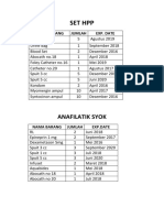 Set HPP, Set PEB, Set Anafilaktik