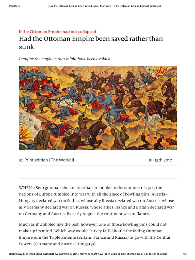 Saving the Ottoman Empire: A What-If | PDF | Turkey | Allies Of World War I