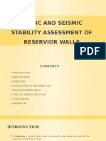 Static and Seismic Stability Assessment of Reservior Walls: Gautam Agarwalla 17SE06007