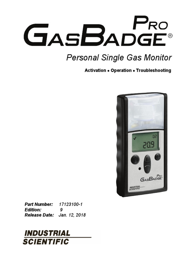 GasBadge Pro Product Manual Download Calibration Technology