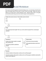 Addie Model Worksheet