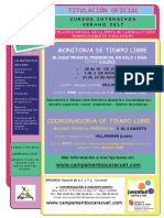 Cartel Cursos Caracuel Verano 2017