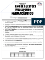 01 Caderno de Questões Nível Superior Farmacêutico Prefeitura Inaz Do Para