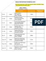 2018 Bus Schedule