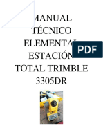 Manual técnico estación total Trimble 3305DR