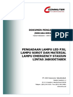 Pengadaan Lampu LED, Lampu Sorot dan Material Lampu Emergency Stasiun Lintas Jabodetabek