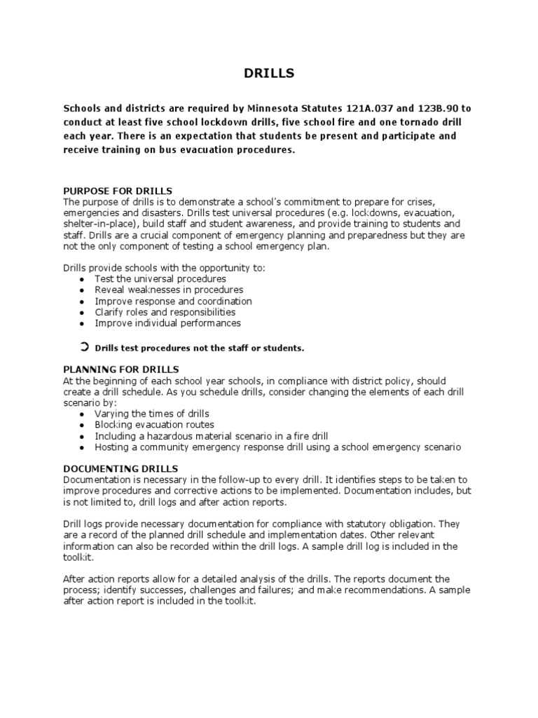 23-23 Prms Drill Log  PDF  Emergency Evacuation  Emergency With Fire Evacuation Drill Report Template