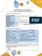 Guía de Actividades y Rúbrica de Evaluación - Fase 4 - Experimentación Activa