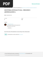 WASSERMAN, Claudia. História Intelectual - Origens e Abordagens