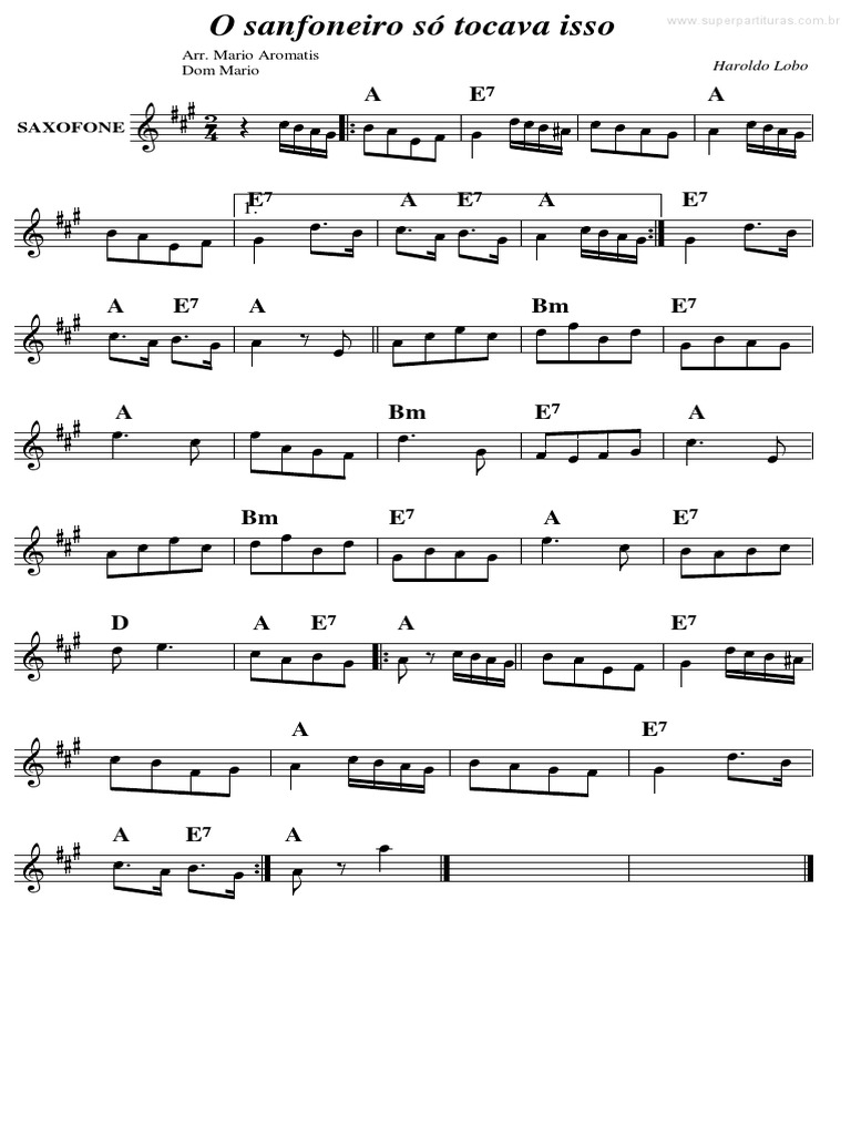 O Sanfoneiro So Tocava Isso - Partitura | PDF | Instrumentos de Teclas ...