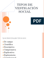 TIPOS DE INVESTIGACION SOCIAL Presentacion No 2