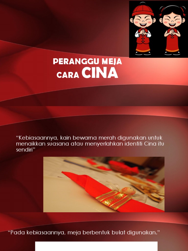 Peranggu Meja Cara Cina | PDF