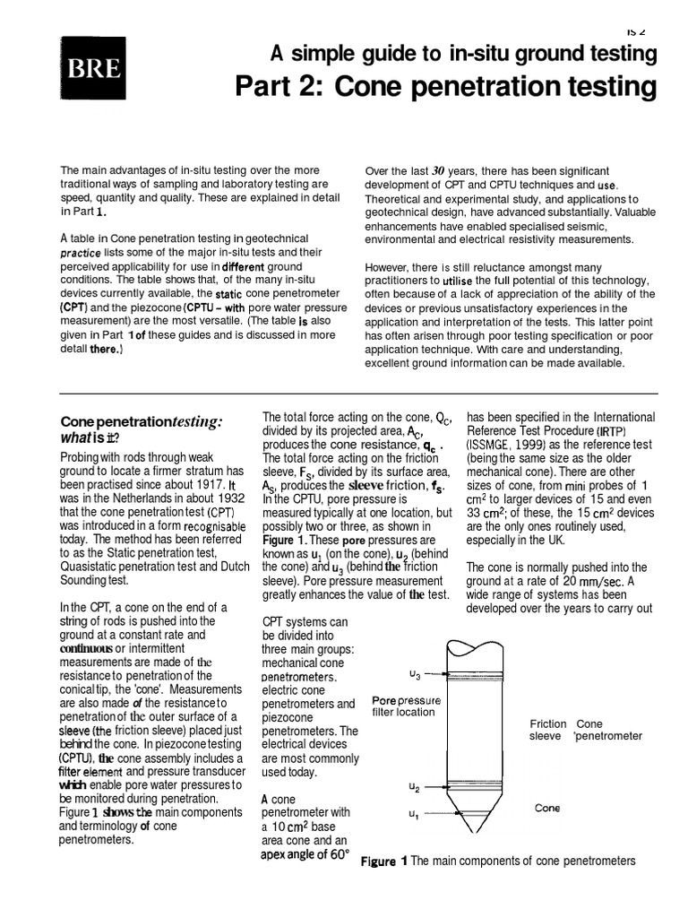 Cone Penetration Testing Guide | PDF | Geotechnical Engineering | Solid ...