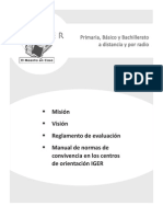 Reglamento de Evaluación y Normas de Convivencia para Centros