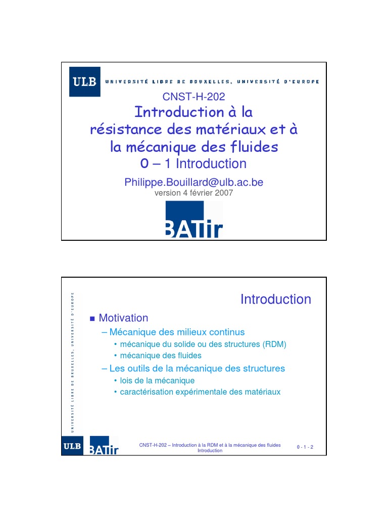 0 01 CNST H 202 PDF | PDF | Mécanique des milieux continus | Flexion ...