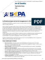 Banca Popolare Di Sondrio - Incassi & Pagamenti - SEPA Single Euro Payments Area - Direct Debit (SDD) - La Normativa Di Riferimento - Versione Stampabile