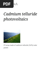 Cadmium Telluride Photovoltaics