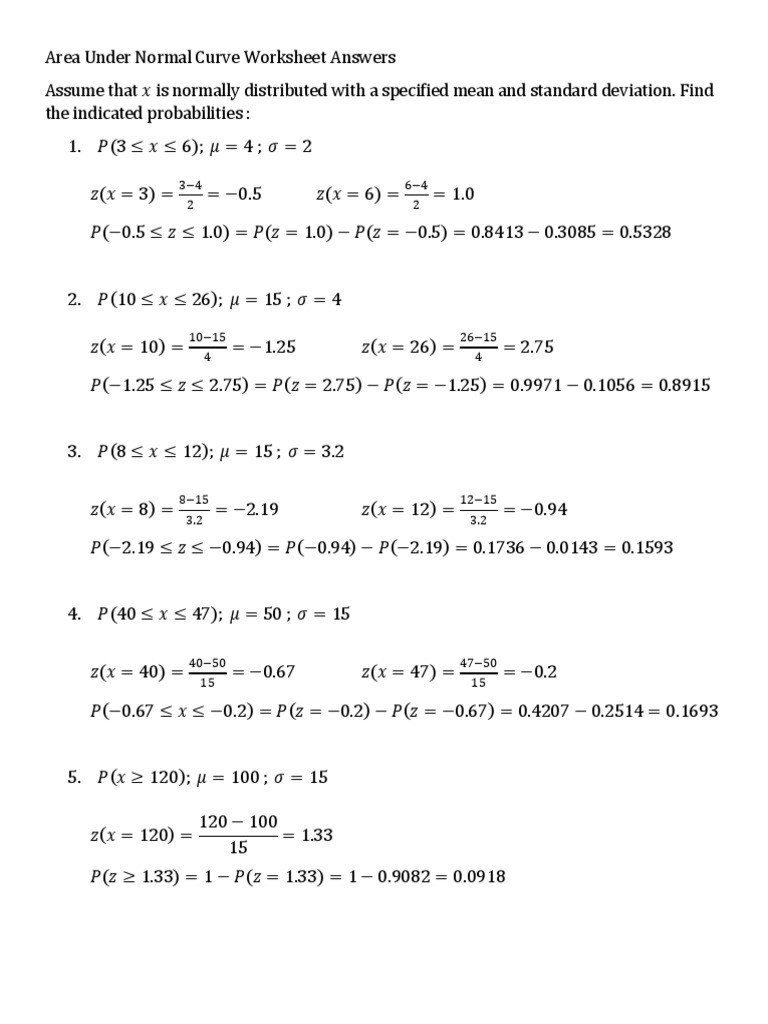 area-under-normal-curve-worksheet-answers-normal-distribution-standard-deviation