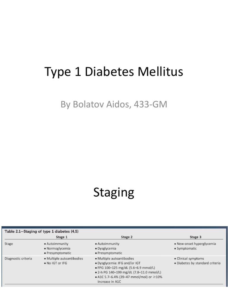 Understanding Type 1 Diabetes Management | PDF | Diabetes Management ...