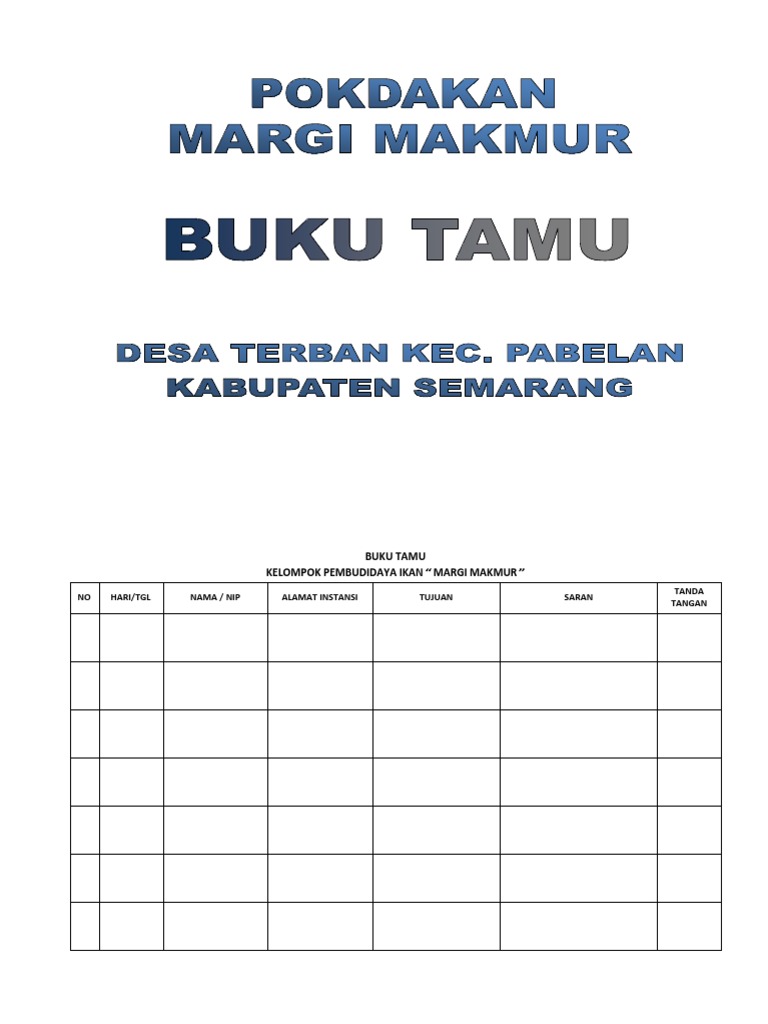 Buku Tamu | PDF