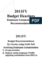 2011FY Budget Hearings