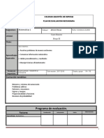 Plan de Evaluacion Matematicas 1AB Bloque III Cuarto Periodo