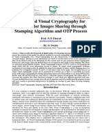 Embedded Visual Cryptography For Secret Color Images Sharing Through Stamping Algorithm and OTP Process