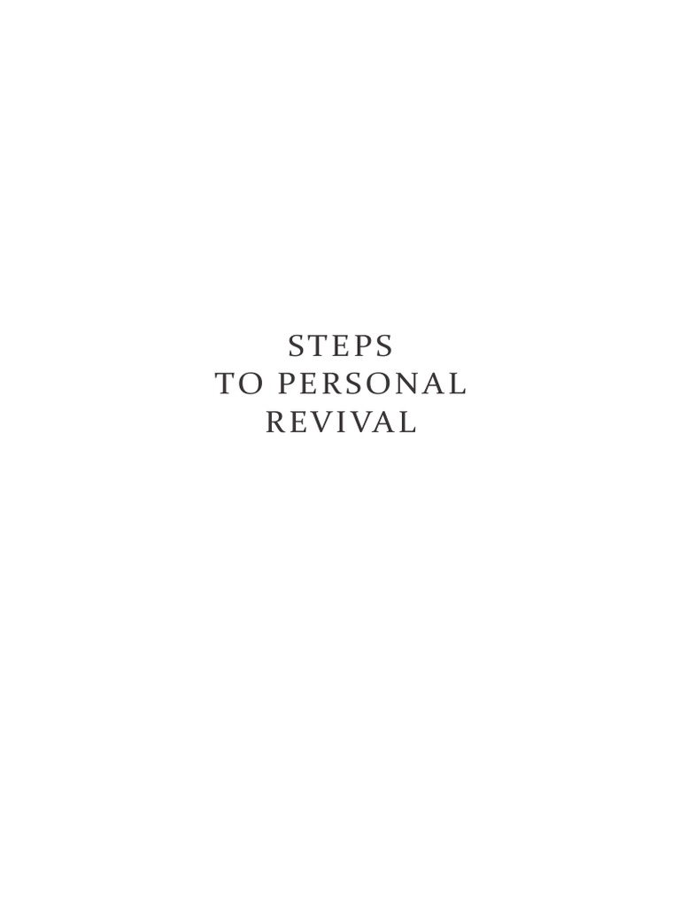 Aw Tozer 10 Desperate Steps To Personal Revival