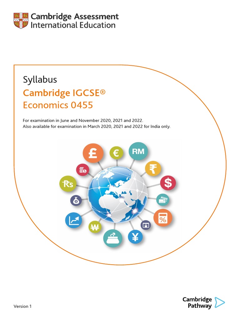 CIE IGCSE Economics Syllabus 2022 Microeconomics Fiscal Policy