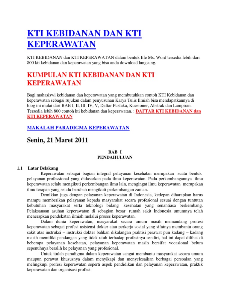 35+ Terbaik Untuk Contoh Abstrak Kti Keperawatan Amanda T. Ayala