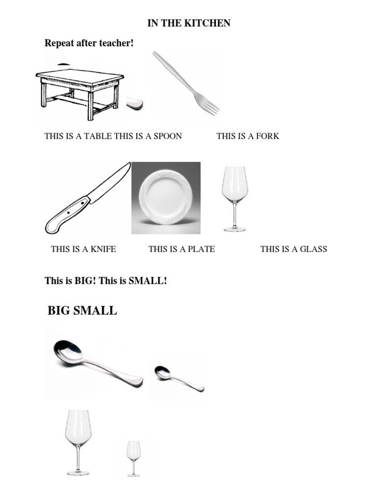 Kitchen Vocabulary for Beginners | PDF