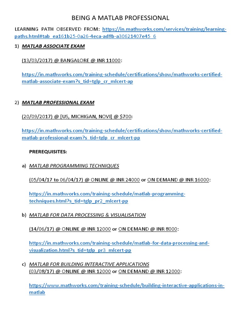 MATLAB Certification Guide | PDF