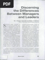 2010 - Reynolds & Warfield - Discerning The Differences Between Managers and Leaders