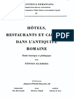 Hôtels, Restaurants Et Cabarets Dans L'antiquité Romaine