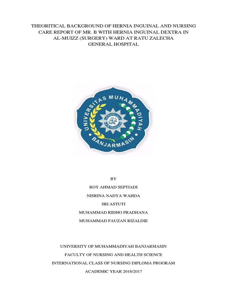 Lp Askep Hernia Inguinal Dextra Pdf Abdomen Small Intestine