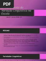 O Tratamento Da Variação Linguística Na Escola