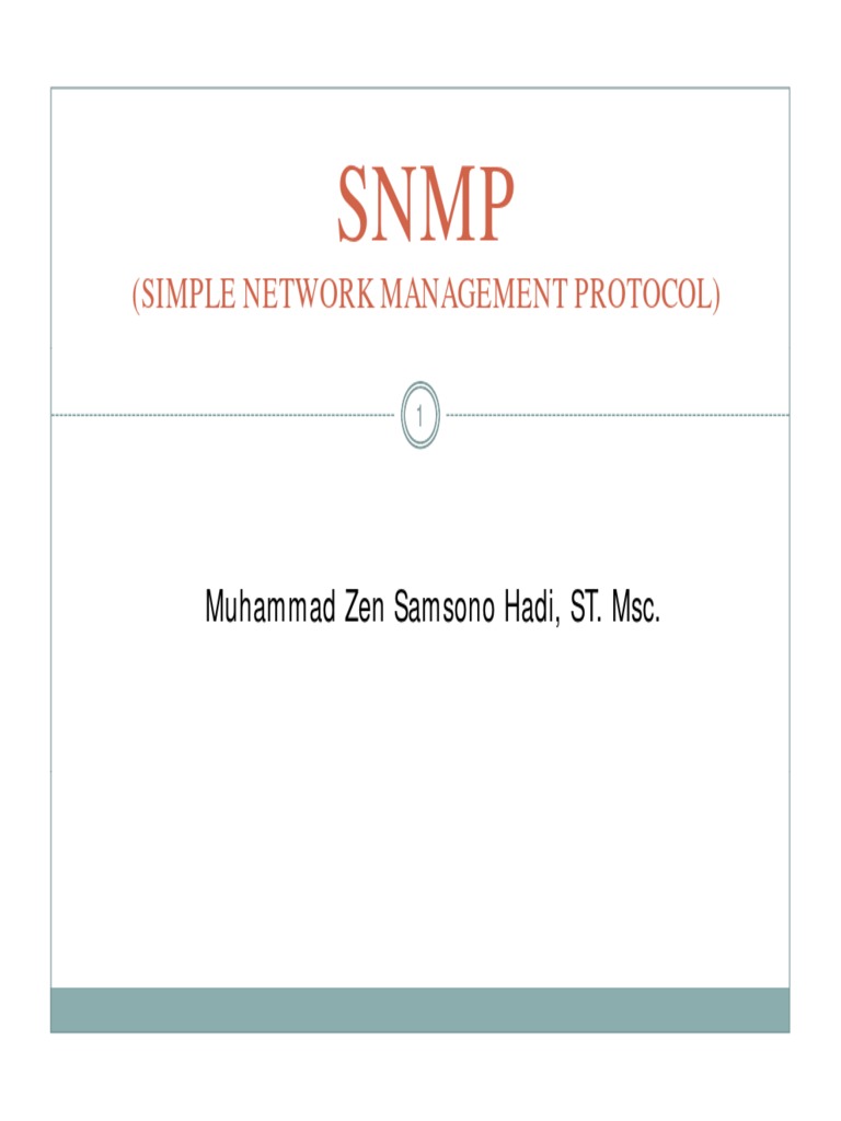 Modul 10 Layer Aplikasi (SNMP) PDF | PDF
