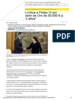 Pablo Iglesias Critica A Felipe VI Por - Regalar Un Toisón de Oro de 50.000 A Una Niña de 12 Años