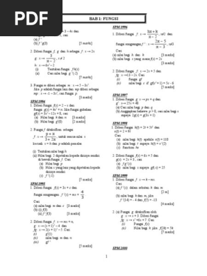 Fungsi Latihan Add Math Pdf