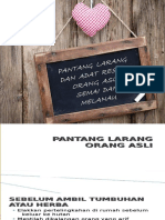 Pantang Larang Org Asli Semai