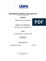 Metodología de Investigación II Tarea I