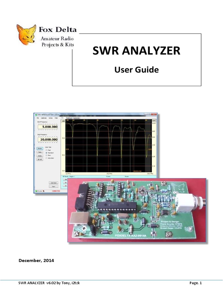 SWR Analyzer User Guide v6.02 | PDF | Analog To Digital Converter ...