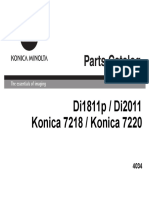 KONICA MINOLTA Di1811p Di2011 7218 7220 Parts Guide PDF