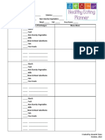 template - daily meal planner