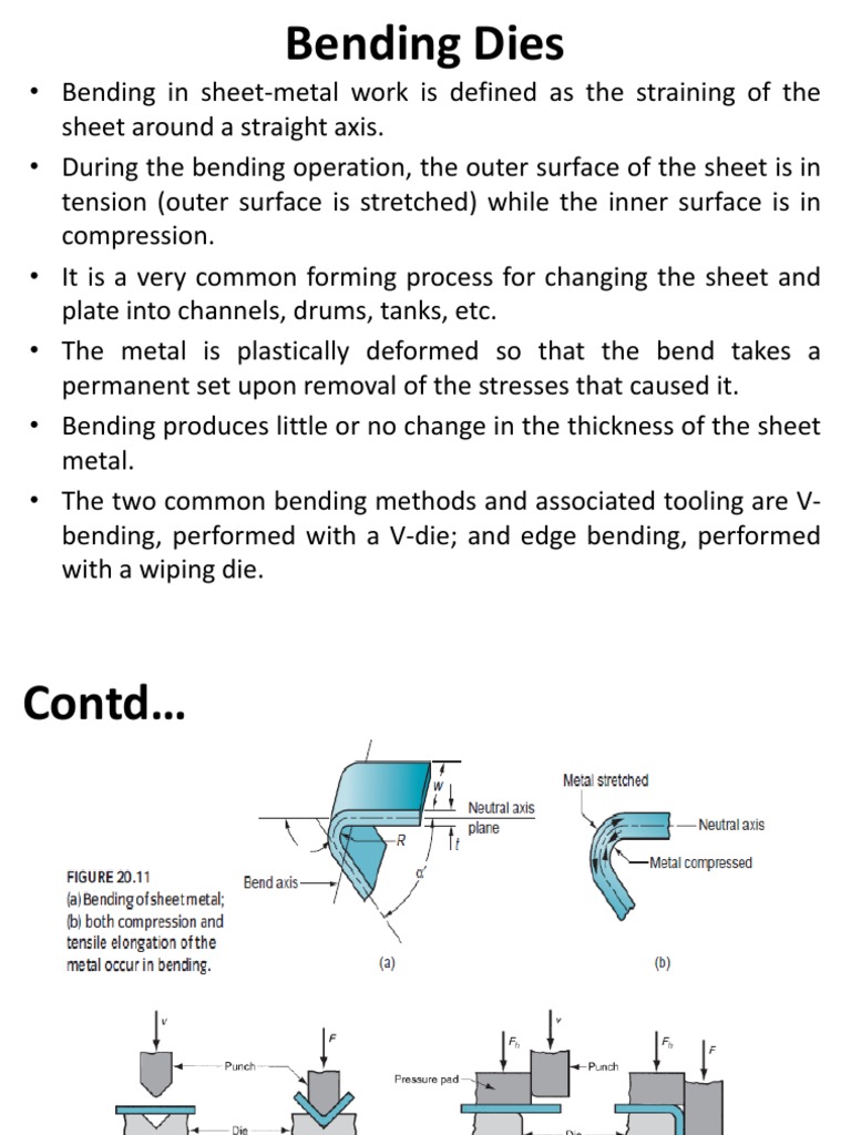 Bending and Drawing Die | PDF | Plasticity (Physics) | Bending